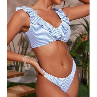 Women's Two Piece Swimsuit Flattering Bikini Set Ruffle - Image 6