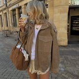 Women's Vintage Street Khaki Bomber Jacket
