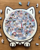 Wooden Cat Puzzle 135-Piece Adult Jigsaw In Gentle Morandi Hues - Image 4