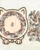 Wooden Cat Puzzle 135-Piece Adult Jigsaw In Gentle Morandi Hues - Image 6