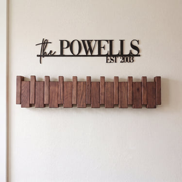 Wooden Coat Rack with Streamlined Wall-Mounted Design and Angled Hooks - Image 1