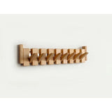 Wooden Coat Rack with Streamlined Wall-Mounted Design and Angled Hooks - Image 12