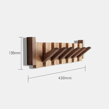 Wooden Coat Rack with Streamlined Wall-Mounted Design and Angled Hooks - Image 7