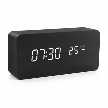 Wooden Digital Clock Triangular Design With Temperature And Humidity Display - Image 10