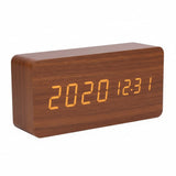 Wooden Digital Clock Triangular Design With Temperature And Humidity Display - Image 11