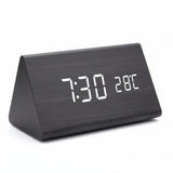 Wooden Digital Clock Triangular Design With Temperature And Humidity Display - Image 14