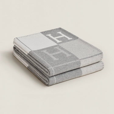 Wool Cashmere Blanket Checkered Woven Throw Letter - Image 2