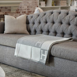 Wool Cashmere Blanket Checkered Woven Throw Letter - Image 7