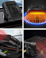 12V Automotive Portable Car Heater Defrosts Windshield With 360° Rotating Holder And Cooling Function - Image 2