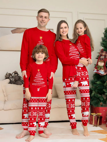 2024 Christmas Pajamas Baby Mother Kids Daughter Mommy Family Set Xmas Pjs Long Sleeve Sleepwear Matching Outfits 0