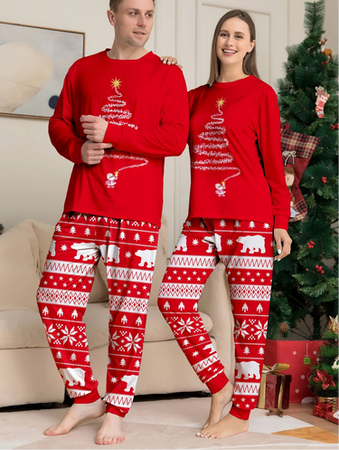 2024 Christmas Pajamas Baby Mother Kids Daughter Mommy Family Set Xmas Pjs Long Sleeve Sleepwear Matching Outfits 3