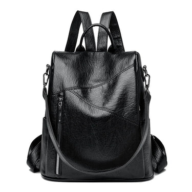 2024 New Women's Anti theft Backpack Large Capacity Female Single Shoulder Bag High Quality Soft Leather School Student Bookpack 0