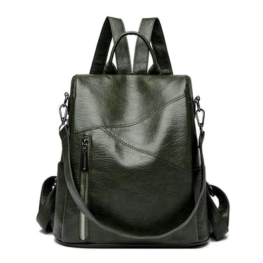 2024 New Women's Anti theft Backpack Large Capacity Female Single Shoulder Bag High Quality Soft Leather School Student Bookpack 8