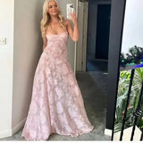 2025 Summer French Style Female Pink Wedding Dress See Through Sexy Strapless Women's Dobby Lace Dress Lady Mesh Party Dresses 0