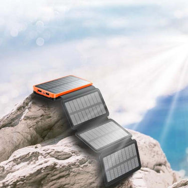 25000mAh Solar Power Bank With 4 Panels 10W Fast Charging Portable Charger - Image 8