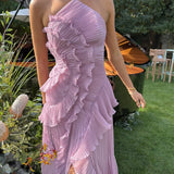 Emma Ruffle Pleated Maxi Dress 4