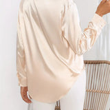 Alison Satin Blouse | Elegant Button Down Shirt for Women 1