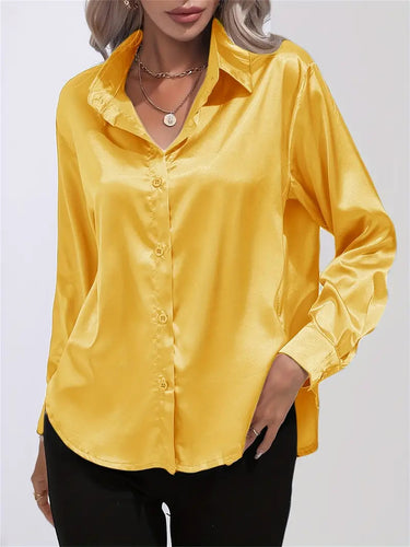 Alison Satin Blouse | Elegant Button Down Shirt for Women 15