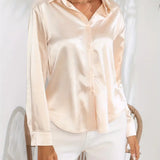 Alison Satin Blouse | Elegant Button Down Shirt for Women 2