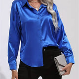 Alison Satin Blouse | Elegant Button Down Shirt for Women 23
