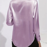 Alison Satin Blouse | Elegant Button Down Shirt for Women 7