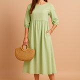 Amabel | Elegant Midi Dress with 3/4 Sleeves 5
