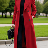 Amalfi Black Wool Coat – Stylish Long Design for Warmth and Versatility 0
