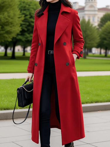 Amalfi Black Wool Coat – Stylish Long Design for Warmth and Versatility 0