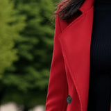 Amalfi Black Wool Coat – Stylish Long Design for Warmth and Versatility 1