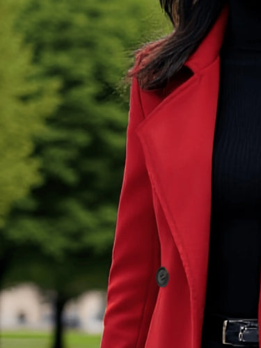 Amalfi Black Wool Coat – Stylish Long Design for Warmth and Versatility 1