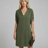 Amalfi Summer Dress – Elegant V-Neck Multi-Layered Casual Outfit 1