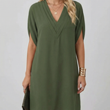 Amalfi Summer Dress – Elegant V-Neck Multi-Layered Casual Outfit 2