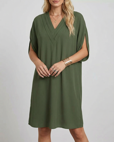Amalfi Summer Dress – Elegant V-Neck Multi-Layered Casual Outfit 3