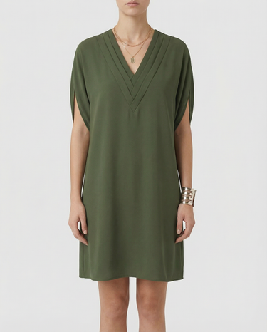 Amalfi Summer Dress – Elegant V-Neck Multi-Layered Casual Outfit 4