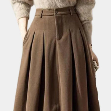 Ankle-Length A-Line Wool Skirt With Stretch 2