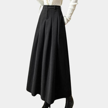 Ankle-Length A-Line Wool Skirt With Stretch 4