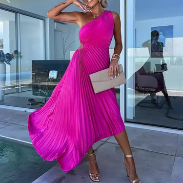 Asymmetric Elegance Dress – Chic One Shoulder Design 1