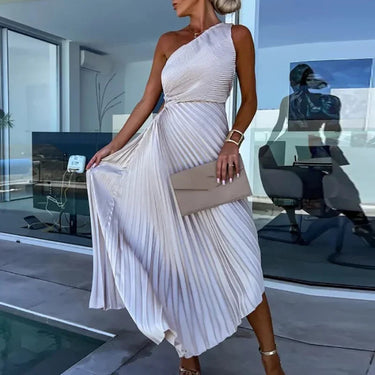 Asymmetric Elegance Dress – Chic One Shoulder Design 3