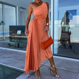 Asymmetric Elegance Dress – Chic One Shoulder Design 4