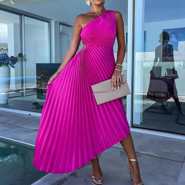 Asymmetric Elegance Dress – Chic One Shoulder Design 5