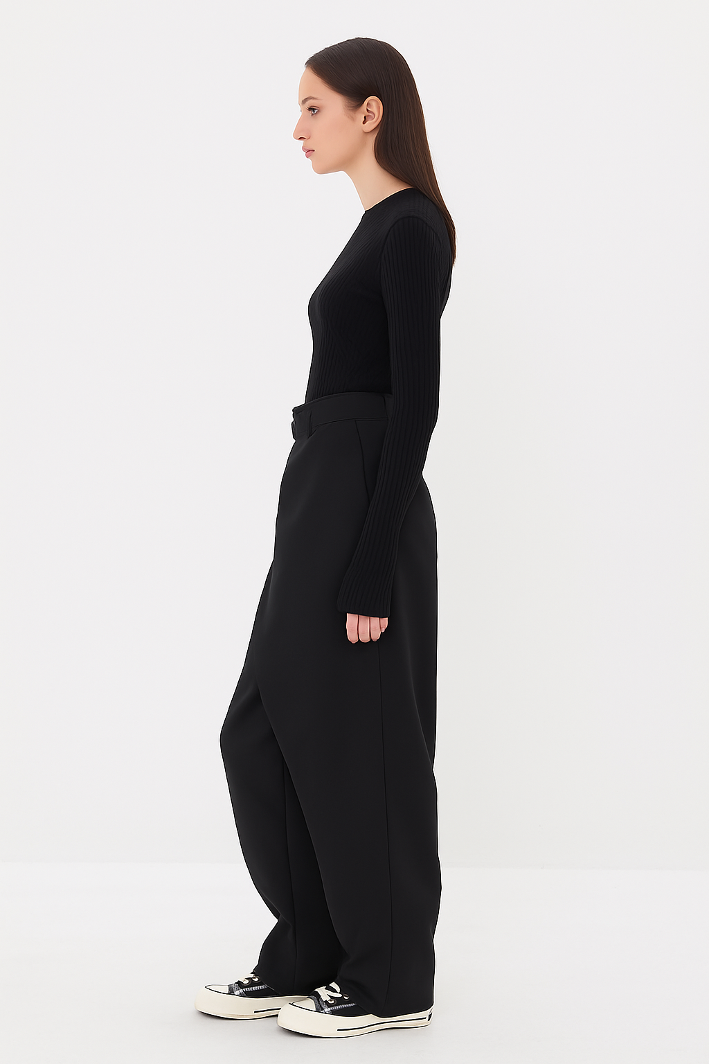 Asymmetrical Relaxed Fit Pants