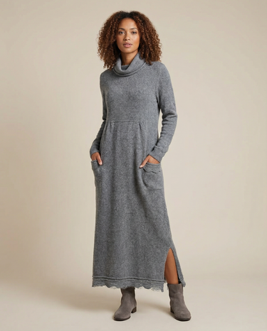 Autumn Maxi Dress – Elegant Loose Fit Hoodie for Cozy Fall Gatherings 0