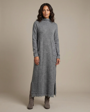 Autumn Maxi Dress – Elegant Loose Fit Hoodie for Cozy Fall Gatherings 1