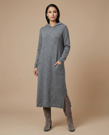 Autumn Maxi Dress – Elegant Loose Fit Hoodie for Cozy Fall Gatherings 3