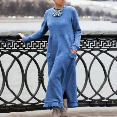 Autumn Maxi Dress – Elegant Loose Fit Hoodie for Cozy Fall Gatherings 4