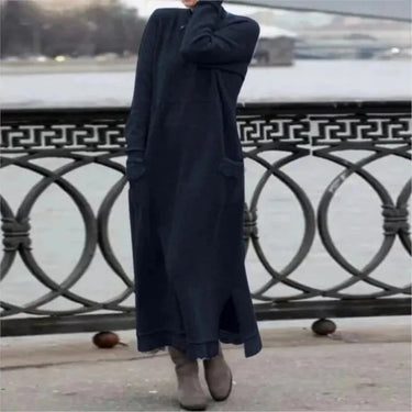 Autumn Maxi Dress – Elegant Loose Fit Hoodie for Cozy Fall Gatherings 5
