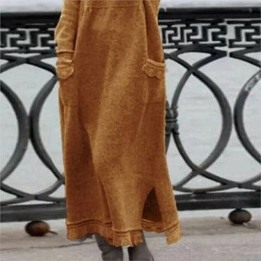 Autumn Maxi Dress – Elegant Loose Fit Hoodie for Cozy Fall Gatherings 6
