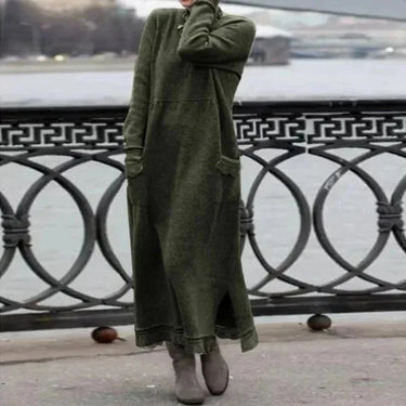 Autumn Maxi Dress – Elegant Loose Fit Hoodie for Cozy Fall Gatherings 7