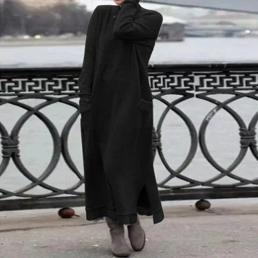 Autumn Maxi Dress – Elegant Loose Fit Hoodie for Cozy Fall Gatherings 8