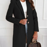Autumn Tweed Coat – Stylish Long Button Design for Elegant Winter Outfits 1